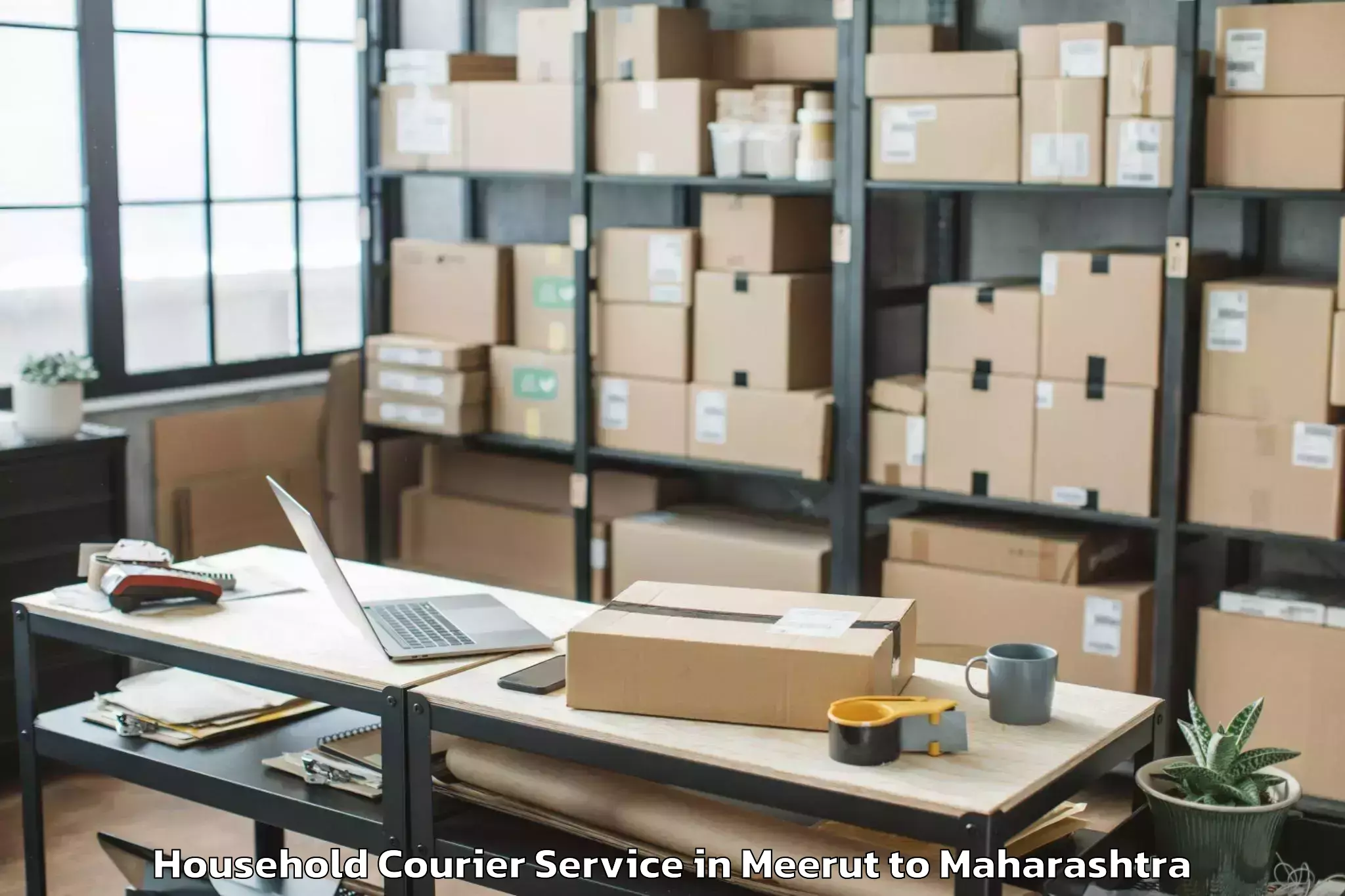 Hassle-Free Meerut to Ambegaon Household Courier